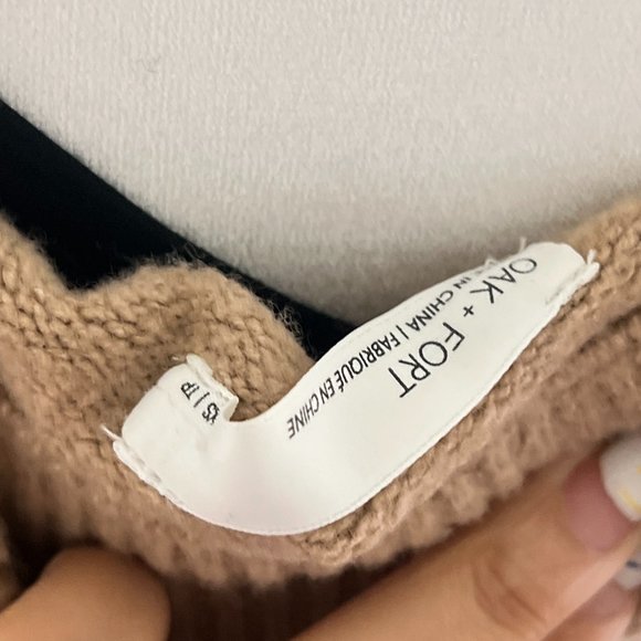 Oak + Fort Wool Sweater Vest Tan XS - Picture 7 of 8